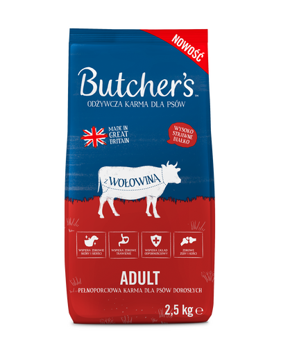 Hrană câini adulți Butcher's Original 2,5 kg cu vită