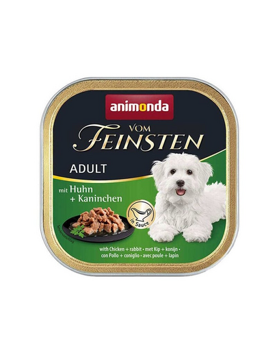 ANIMONDA Vom Feinsten in Sauce Adult hrană umedă în sos pentru câini cu pui și iepure 150 g