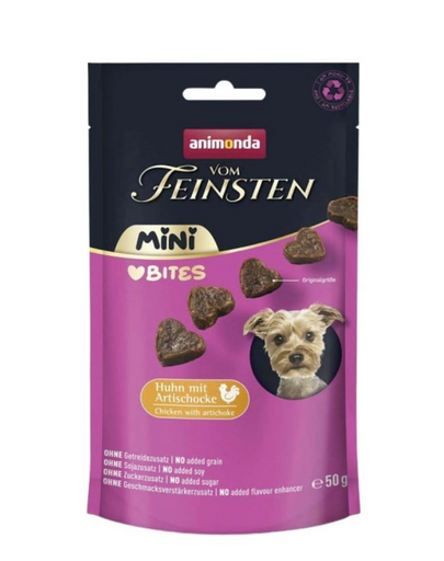 Recompense câini talie mică mini bites ANIMONDA 50 g cu pui