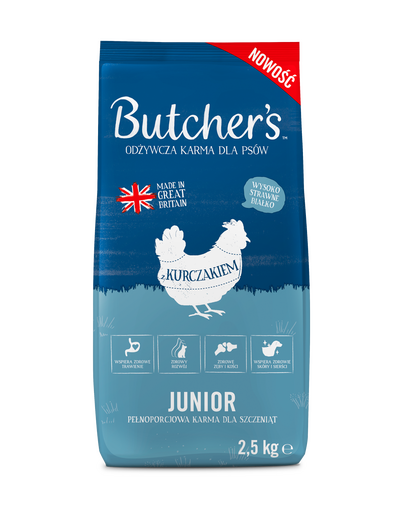 Hrană căței creștere Butcher’s Junior 2,5 kg cu pui