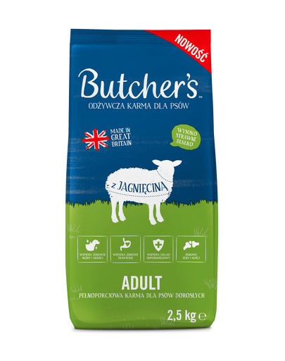 Hrană câini adulți cu miel Butcher’s Adult 2,5 kg