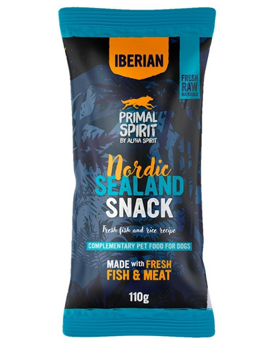 PRIMAL SPIRIT Iberian Nordic Sealand recompense moi pentru câini, cu porc și pește 110 g