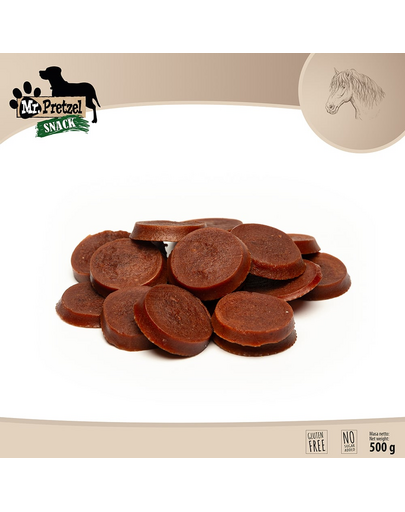 Recompense câini rondele carne de cal MR. PRETZEL 500g