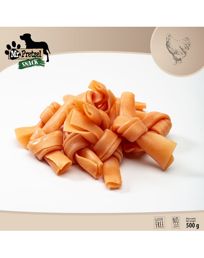 Recompense câini moi cu pui pentru antrenament rapid MR. PRETZEL 500g