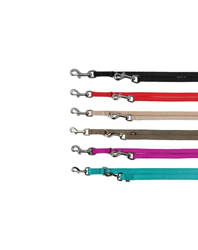 TRIXIE Lesă control double Premium (L x l) 2.0m/25mm maro