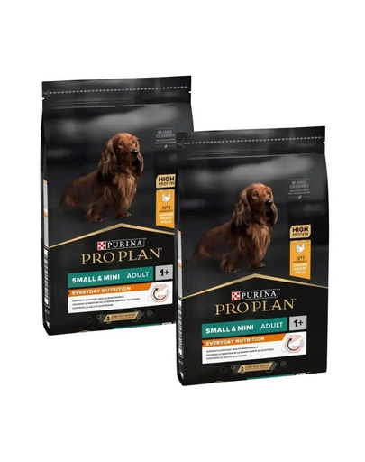 PURINA PRO PLAN Small & Mini Adult Light/Sterilised 2x7 kg hrană uscată pentru câini adulți de talie mică sterilizați, bogată în pui