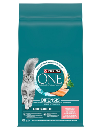 PURINA ONE Bifensis Adult 19,5 kg (2x9,75 kg) hrană uscată pentru pisici adulte, cu somon și grâu
