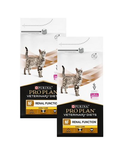 PURINA PRO PLAN Veterinary Diets Feline NF EarlyCare 2x1,5 kg hrană uscată dietetică pentru pisici în stadii incipiente de insuficiență renală cronică