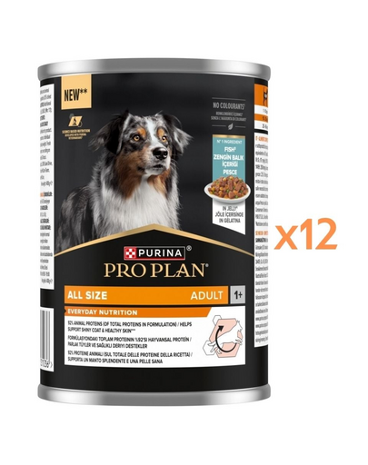 PURINA PRO PLAN Everyday Nutrition Adult 12x400 g hrană umedă pentru câini adulți, cu pește