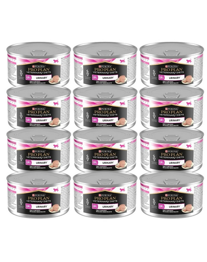 PURINA PRO PLAN Veterinary Diets Feline UR St/Ox Urinary 12x195 g hrană umedă dietetică pentru pisici, pentru susținerea sănătății tractului urinar