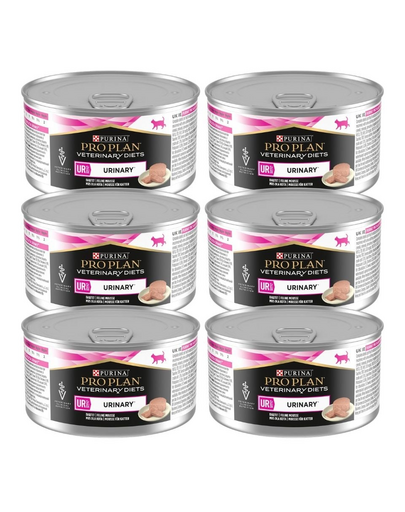 PURINA PRO PLAN Veterinary Diets Feline UR St/Ox Urinary 6x195 g hrană umedă dietetică pentru pisici, pentru susținerea sănătății tractului urinar