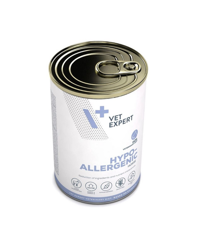 VET EXPERT Veterinary Diet Hypoallergenic Horse 400 g hrană hipoalergenică pentru câini cu intoleranțe alimentare, monoproteică cu carne de cal