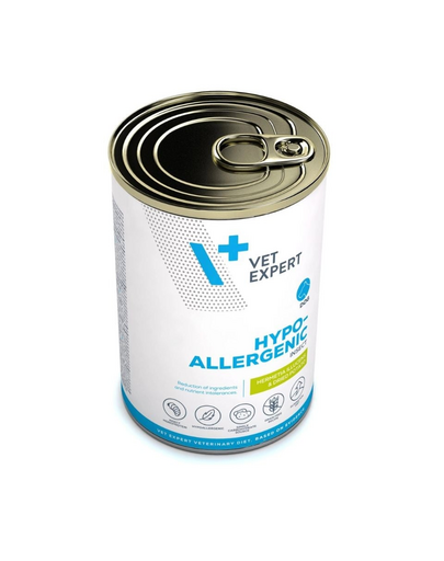 VET EXPERT Veterinary Diet Hypoallergenic Insect 375 g hrană hipoalergenică pentru câini cu intoleranțe alimentare, cu proteină din insecte,