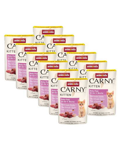 ANIMONDA Carny Kitten Pouch Baby pate 12x85 g hrană umedă pentru pui de pisică