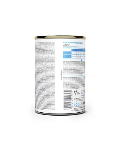 RAW PALEO Monoprotein Light Cod Adult 400g dorsz, karma morka dla psów