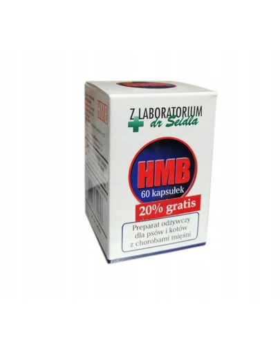 DR SEIDEL HMB supliment pentru susținerea masei musculare la câini și pisici, 60 capsule + 20% gratis