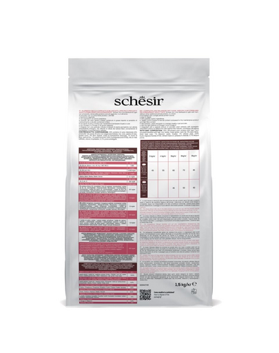 Hrană pisici sterilizate control greutate SCHESIR Original 1,5 kg cu șuncă
