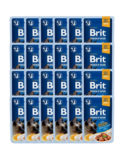 BRIT Premium Cat Fillets in Gravy 24x85g file ton in sos hrana pisica