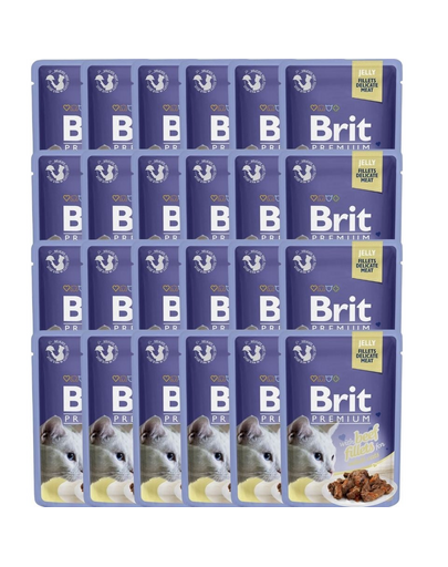 BRIT Premium Cat Delicate fillets in jelly vita in aspic 24x85g plicuri hrana umeda