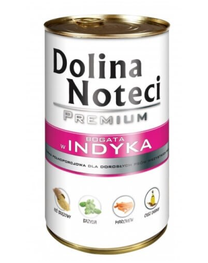DOLINA NOTECI Premium conservă hrană câini 6x400g curcan