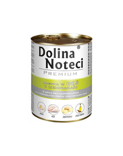 DOLINA NOTECI Premium mâncare câini 6x400g gâscă și cartofi