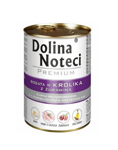 DOLINA NOTECI Premium set conserve câini 12x400 g iepure cu merișoare