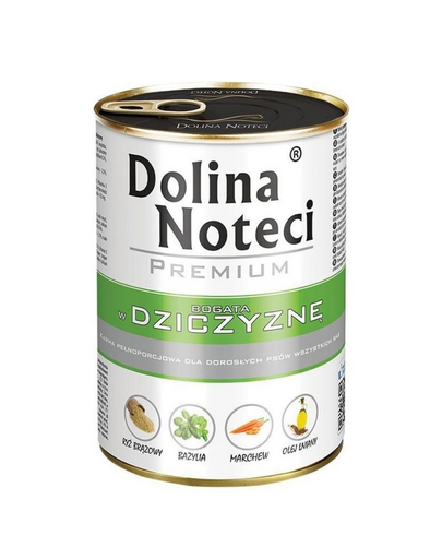 DOLINA NOTECI Premium hrană câini cu vânat 6x400g