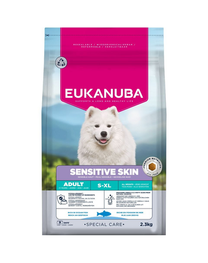 EUKANUBA Special Care Adult Sensitive Skin 2,3 kg hrană uscată pentru câini adulți cu piele sensibilă