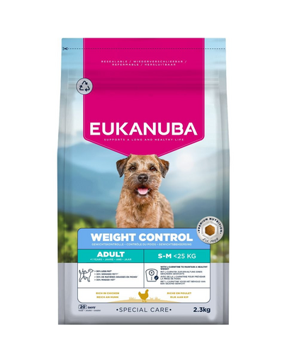 EUKANUBA Special Care Hrană uscată pentru câini adulți de talie mică și medie, pentru controlul greutății 2,3 kg