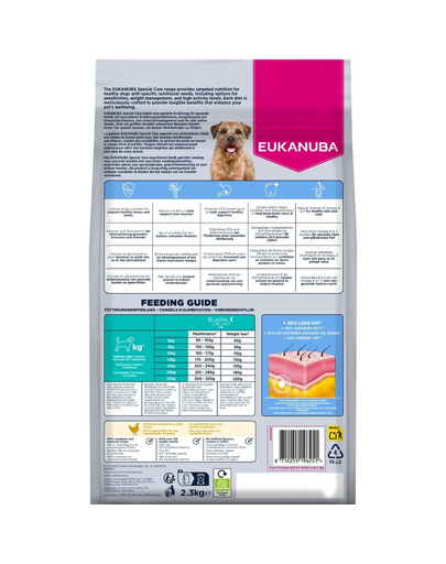EUKANUBA Special Care Small & Medium Breed Adult Dogs Weight Control 2,3 kg sucha karma wspomagająca kontrolowanie wagi dla psów ras małych i średnich