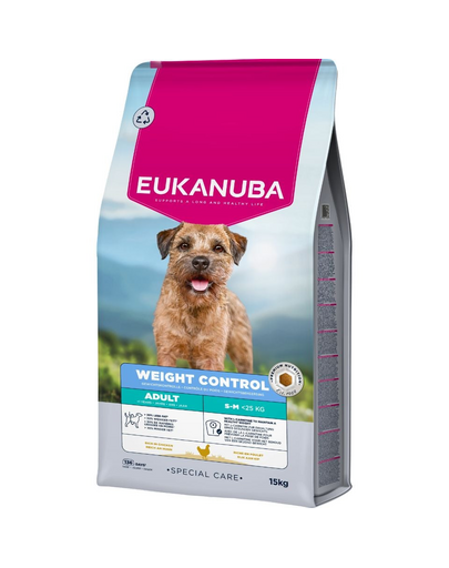 EUKANUBA Special Care Small & Medium Breed Adult Dogs Weight Control 12 kg sucha karma wspomagająca kontrolowanie wagi dla psów ras małych i średnich