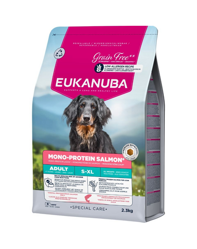 EUKANUBA Special Care Adult Mono-Protein Salmon 2,3 kg sucha karma dla dorosłych psów, bogata w świeżo mrożonego łososia