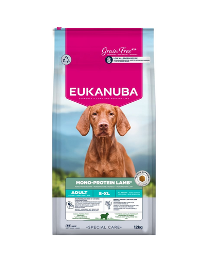 EUKANUBA Special Care Adult Mono-Protein Miel 12 kg hrană uscată pentru câini adulți, bogată în miel proaspăt congelat