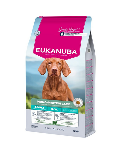 EUKANUBA Special Care Adult Mono-Protein Lamb 12 kg sucha karma dla dorosłych psów, bogata w świeżo mrożoną jagnięcinę