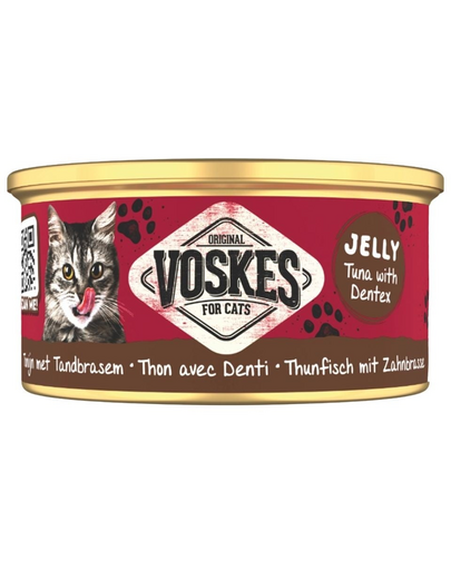 VOSKES Jelly Tuna with Dentex 85 g hrană umedă complementară pentru pisici, cu 100% ton și dentex în jeleu