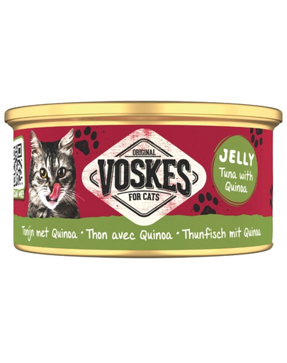 VOSKES Jelly Ton cu Quinoa 85 g 100% ton cu quinoa în aspic, hrană complementară pentru pisici