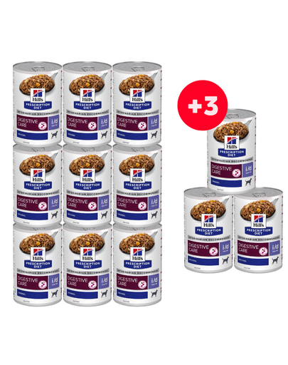 HILL'S Prescription Diet Canine i/d Low Fat 9+3 CADOU hrană dietetică câini, pentru probleme digestive