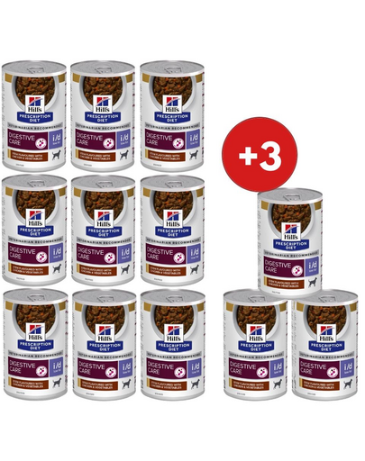 HILL'S Prescription Diet Canine i/d Low Fat Digestive Care Stew 9+3 CADO hrană umedă câini, cu pui și legume, pentru digestie sensibilă