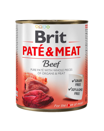 BRIT Pate&amp;Meat beef 800 g pate vita pentru caini
