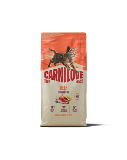 CARNILOVE True Fresh Cat Beef Kittens 6 kg hrană pisoi, cu vită