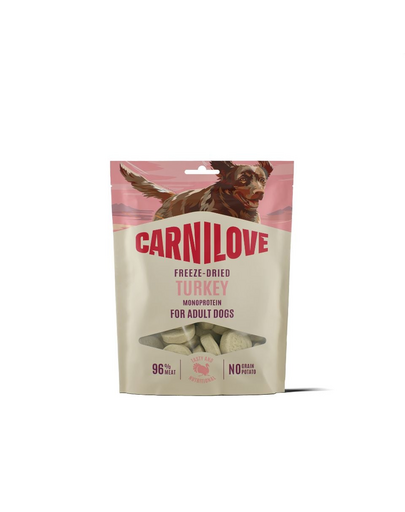 CARNILOVE Dog Freeze Dried recompense pentru câini 60 g curcan