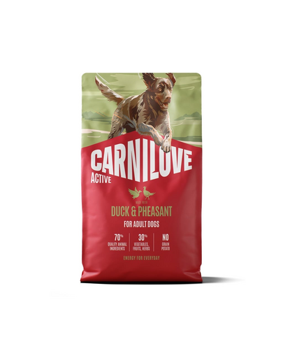 Hrana caini activi CARNILOVE Active Dog Duck and Pheasant Adult 4 kg rata si fazan