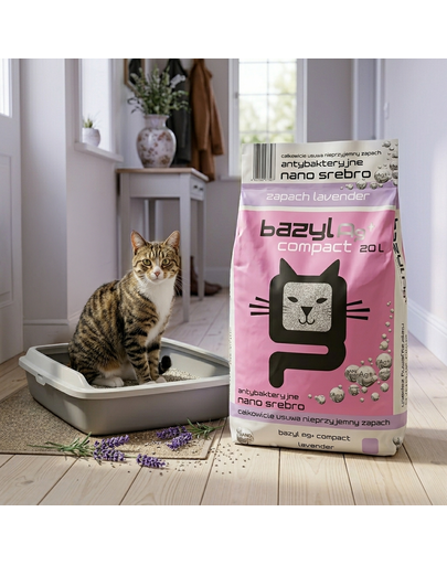 BAZYL Ag+ Compact Lavender 20 l żwirek dla kota