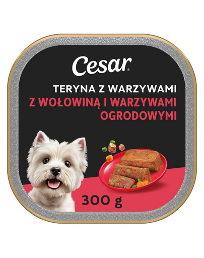 CESAR hrană umedă pate pentru câini adulți cu vită și legume 300 g