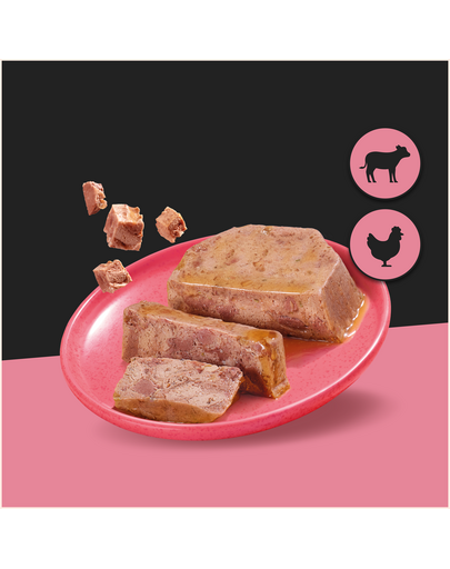 Hrană umedă câini adulți CESAR terină cu vițel și pui 150 g