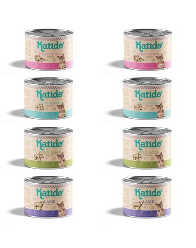 KATIDO Mix Gusturi 8x200g Hrană completă pentru pisici