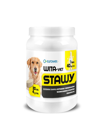EUROWET Wita-Vet tablete articulații câini cu glucozamină și condroitină, 30 tablete