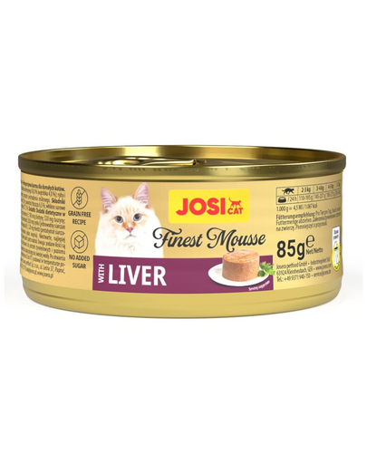 JOSERA JosiCat Finest Mousse with Liver cu ficat 85 g hrană umedă pisici adulte