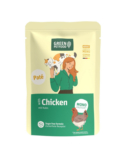 GREEN PETFOOD Cat Paté cu pui 85 g pate cu pui pentru pisici