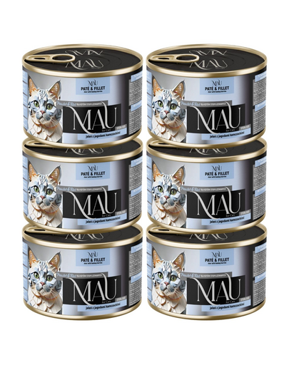 MAU Pate & Filet Cerb cu fructe de haskap 6x185 g hrană umedă pentru pisici sterilizate